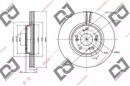 Тормозной диск DJ PARTS BD1344